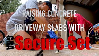 Raising Concrete Driveway Slabs with Secure Set