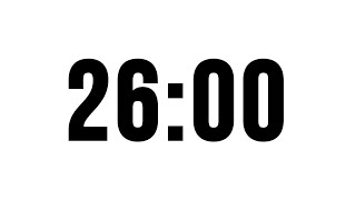 26 Minute Timer Without Music, Simple Countdown With Alarm At The End