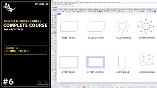 Rhino 8 Tutorial for Architects | Episode - 06 | Curve Tools