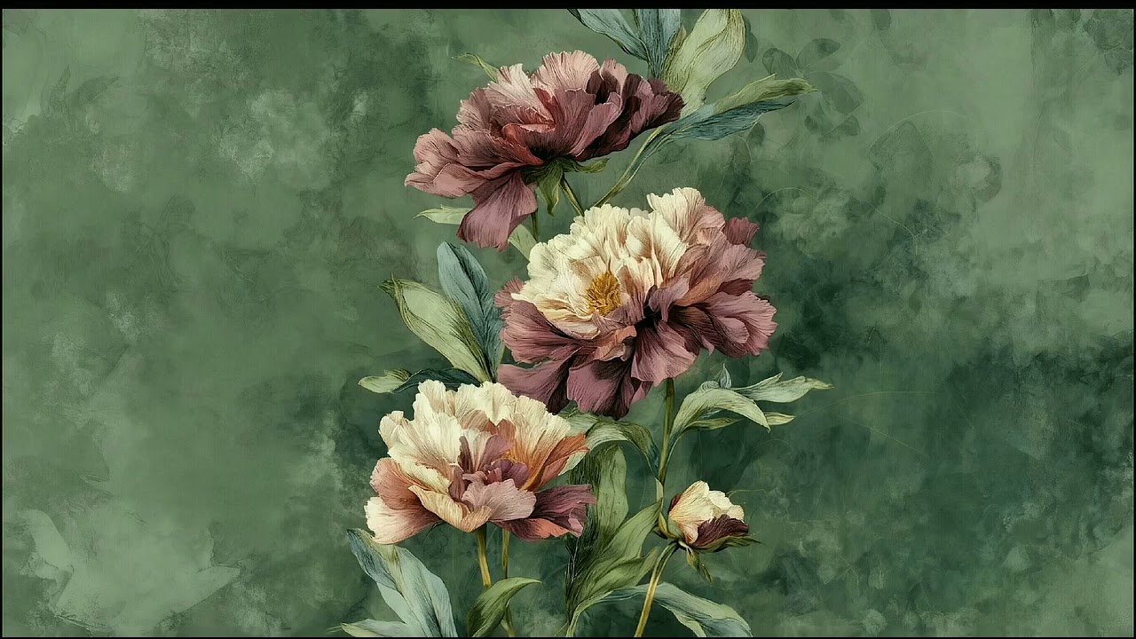 Peony Oil Painting Tv Screensaver Home Decor