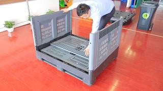 How to use collapsible pallet box for vegetable and fruit？