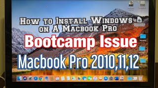 Installing Windows 10 with Bootcamp On MacBook Pro A1502 MacOS Mojave Issues and Fixes