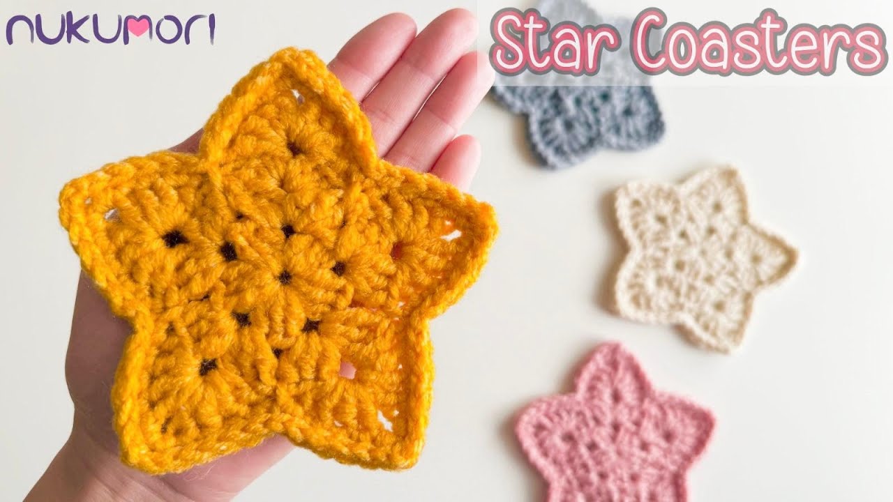 Crochet Star Coaster Tutorial - YouTube