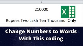 How to convert number in words in excel formula | how to change word into number excel