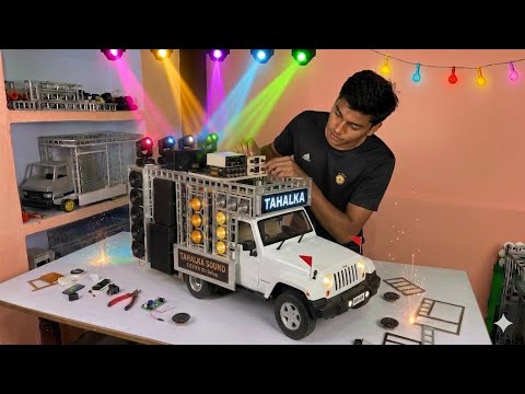 Mini Dj Eicher gadi sharpy lights How to make mini dj step by step cardboard Dj setup at home | Djjj