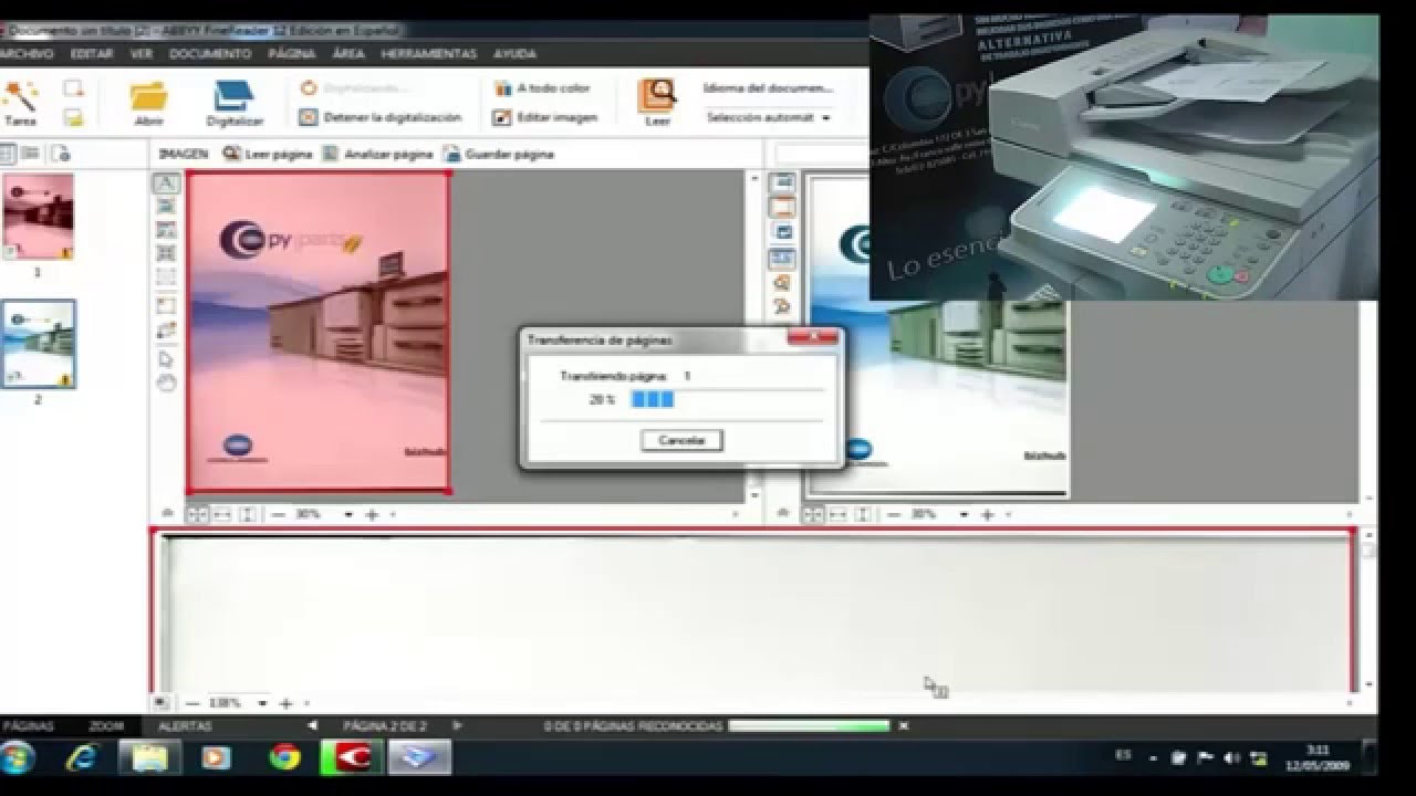 Tutorial] Como scanear a la Pc en Canon Ir 2525-2520-2535-2545 - YouTube