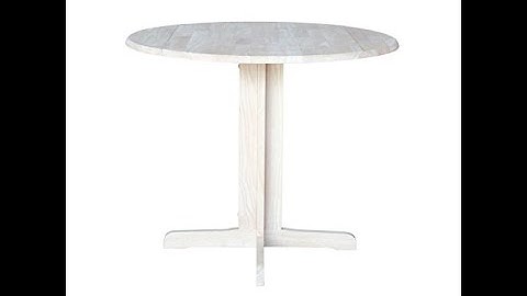international concepts unfinished dual drop leaf dining table 36 inch