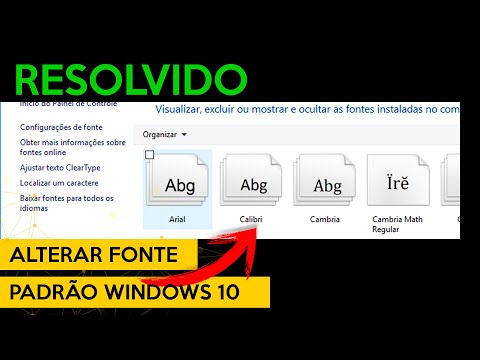 Vídeo: Como Alterar As Fontes No Windows