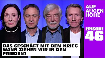 DAS GESCHÄFT MIT DEM KRIEG mit Gabriele Gysi, Daniele Ganser, Hans-Joachim Maaz und Uli Masuth