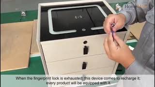 M3108 Fingprint lock of smart nightstand Wealth