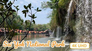 Sai Yok National Park | AMAZING diner on a raft by the Sai Yok Yai Waterfall 4K