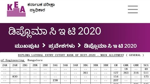 DCET 2020:MOCK ALLOTMENT CUTOFF ANALYSIS