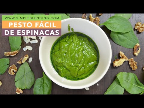 PESTO DE ESPINACAS FÁCIL | Receta de pesto de espinacas | Pesto de espinacas casero