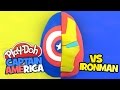 Captain America Civil War Play-Doh Surprise Egg with Captain America vs Iron Man with Avengers Toys