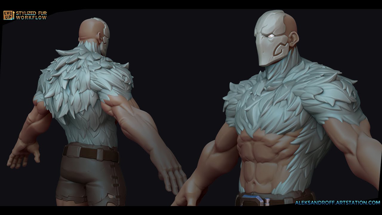 Stylized fur in zbrush №2