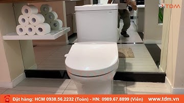 TDM.VN | Review bồn cầu thông minh Caesar CD1341 TAF050 nắp rửa cơ tự động rửa