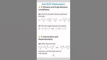Mathematics || 3D Geometry