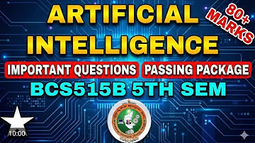 Artificial Intelligence| BCS515B| Passing package| very important questions |80+ Garantee|exam guide
