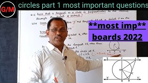 Class 10 Circles Most Imp. questions part 1 | Ncert | Boards 2022| By Rajkumar sir. #gurukulmaths