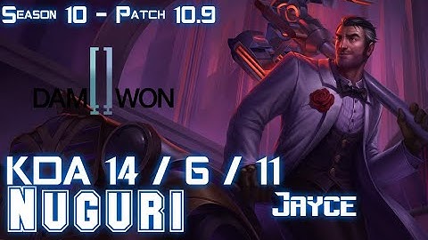 DWG Nuguri JAYCE vs ORNN Top - Patch 10.9 KR Ranked