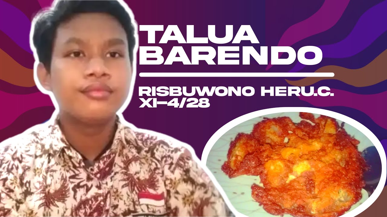 (TALUA BARENDO) MAKANAN KHAS DAERAH : MINANG 