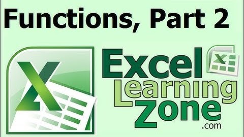 Microsoft Excel Guide to Functions, Part 2 of 2