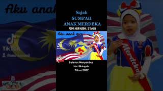 Sajak Sumpah Anak Merdeka Nukilan Serunai Faqir | Asma Nur Husna 5 Tahun #Sajakmerdeka #merdeka2022