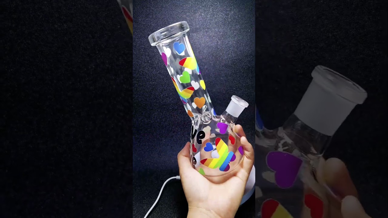 8″ Love Is Love Rainbow Pride Butterfly Beaker Bong