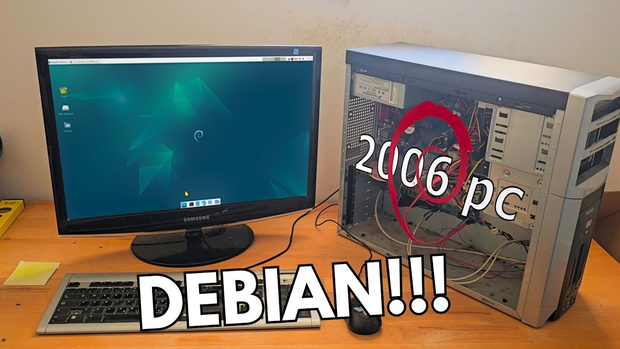 Installing Debian on a 2006 pc... - YouTube