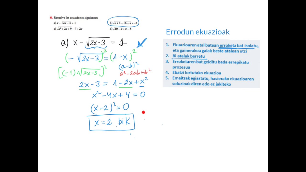 DBH4EKUAZIOAK Errodunak Liburuko 60.orri6.ariketa(1.atala) YouTube DBH4EKUAZIOAK Errodunak Liburuko 60.orri6.ariketa(1.atala) YouTube