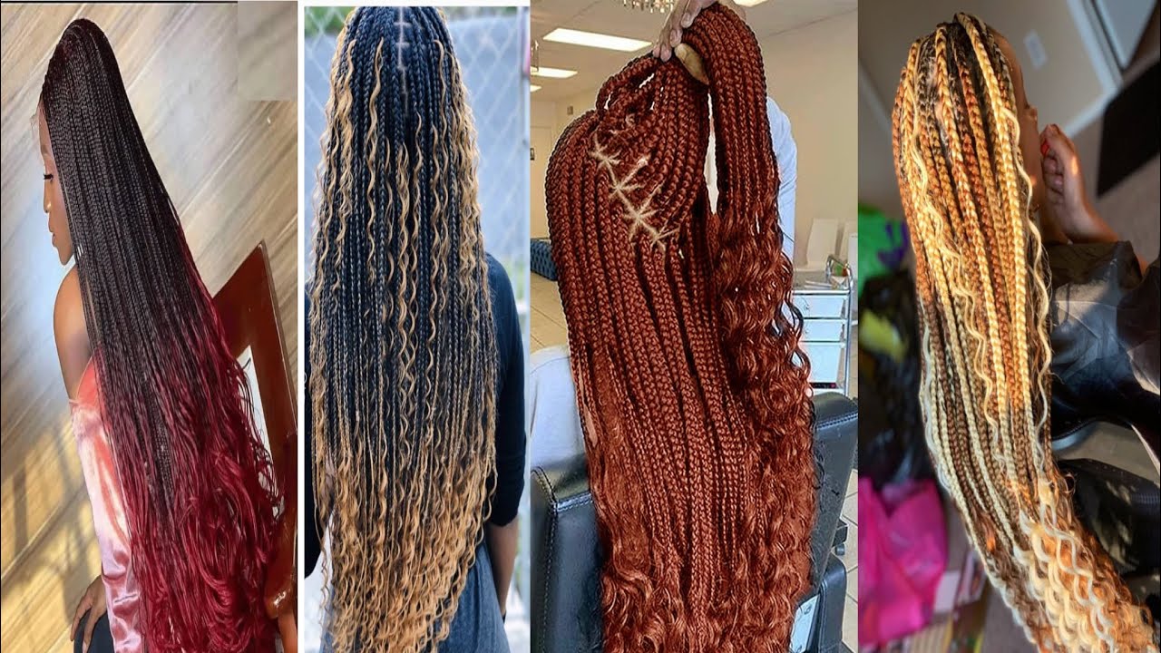 SOME OF THE BEST TRENDING BOX BRAID HAIRSTYLES YouTube