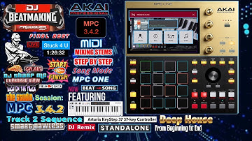 AKAI MPC ONE -#523 Deep House stem sample plus keystep37 beat MPC3.4.2 DJ_SharpMC_LIVE,#MPC_ONE,#MPC