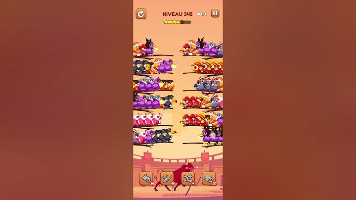 bird sort 2 color puzzle solution niveau 345 #games #gaming #puzzle #puzzlegame #androidgames