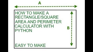 Python rectangle/square area and perimeter calculator with just 2 commands ~ 7 lines of code only
