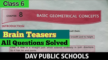 DAV class 6 maths chapter 8 brain teasers - all questions solved