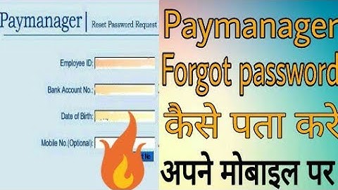 Paymanager password Reset || How to reset my paymanager forgot password