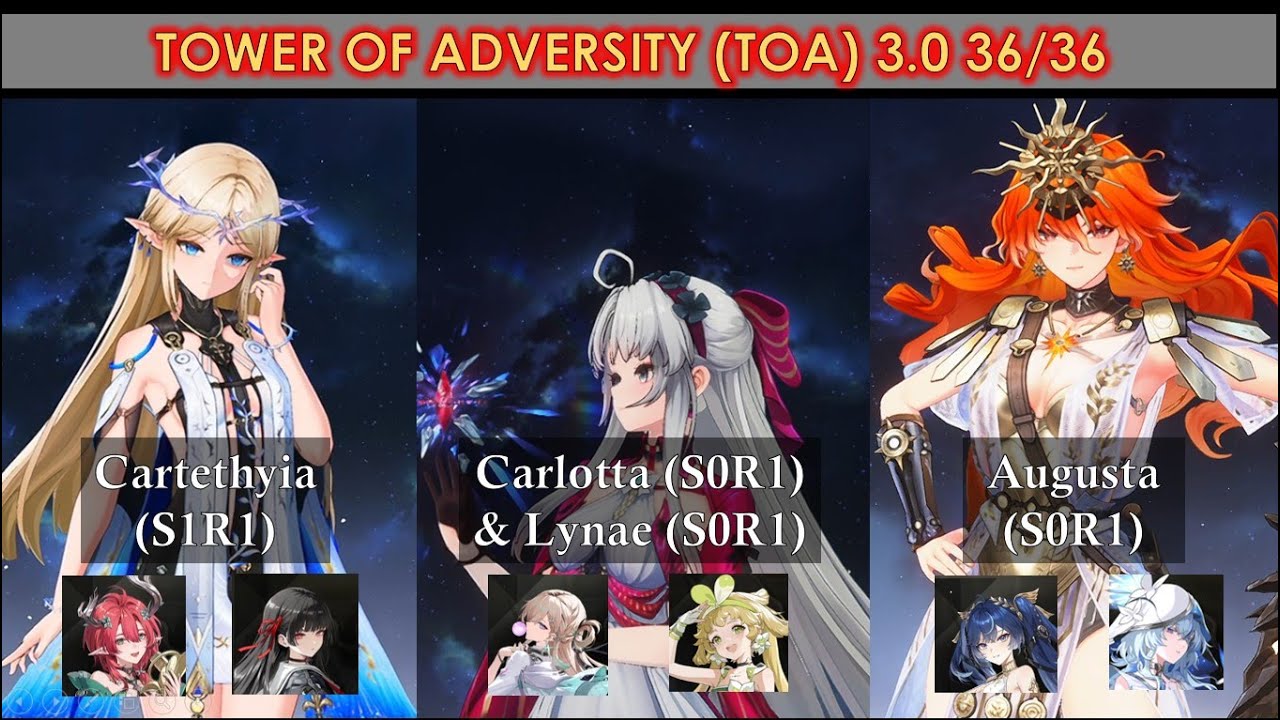 (ToA 3.0) Cartethyia S1R1, Carlotta X Lynae, Augusta | Wuthering Waves | Tower of Adversity 3.0