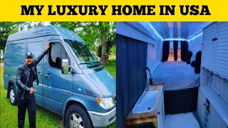 I Made 5 Star Home In Van USA - चलता फिरता घर Wow!!! 😍 CAMPERVAN / MOTORHOME / VANLIFE