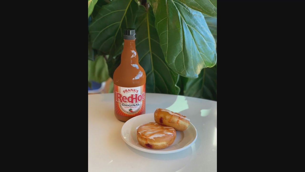 Dunkin' to debut Frank's Red Hot Donut - YouTube