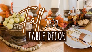 FALL TABLE DECOR 🍂 | FALL DECORATE WITH ME 2021 | TABLESCAPE IDEAS