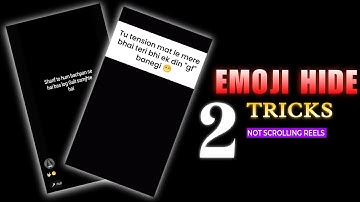 Emoji ko hide kaise kare || Instagram Not Scrolling Reels|| Instagram emoji kaise bada kare🤔🔥