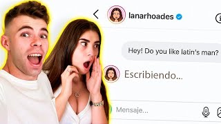 MI EX NOVIA le HABLÓ A LANA RHOADES ** ESCRIBIENDO a 100 FAMOSOS **