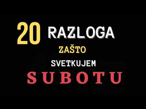 Video: Kada je subota, subota ili nedjelja?