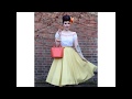 Peasant Top Classic White Small Orange Trim and 1950s Pin Up Full Circle Skirt by Vivien of Holloway