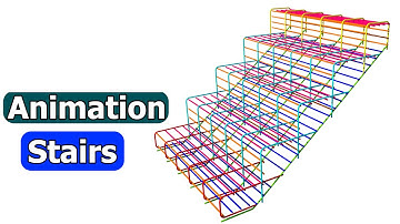 Stairs Reinforcement | Animation| RC Stairs