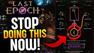 Last Epoch - 5 HUGE MISTAKES to AVOID! (Last Epoch Tips and Tricks)