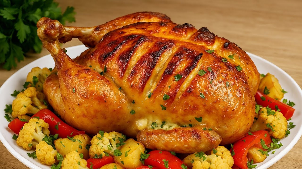 Запечённая сочная Курица в духовке! Бабушка научила этому Трюку!