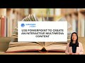 Create an interactive language learning video with PowerPoint and automate.video