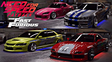 FAST AND FURIOUS CARS | NEED FOR SPEED PAYBACK