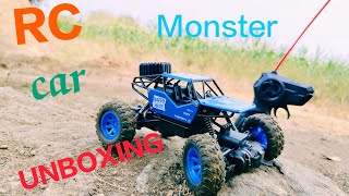 Rc monster car Unboxing_trail Telugu||remote control speed car rays|| off-road drive|| mke_7843